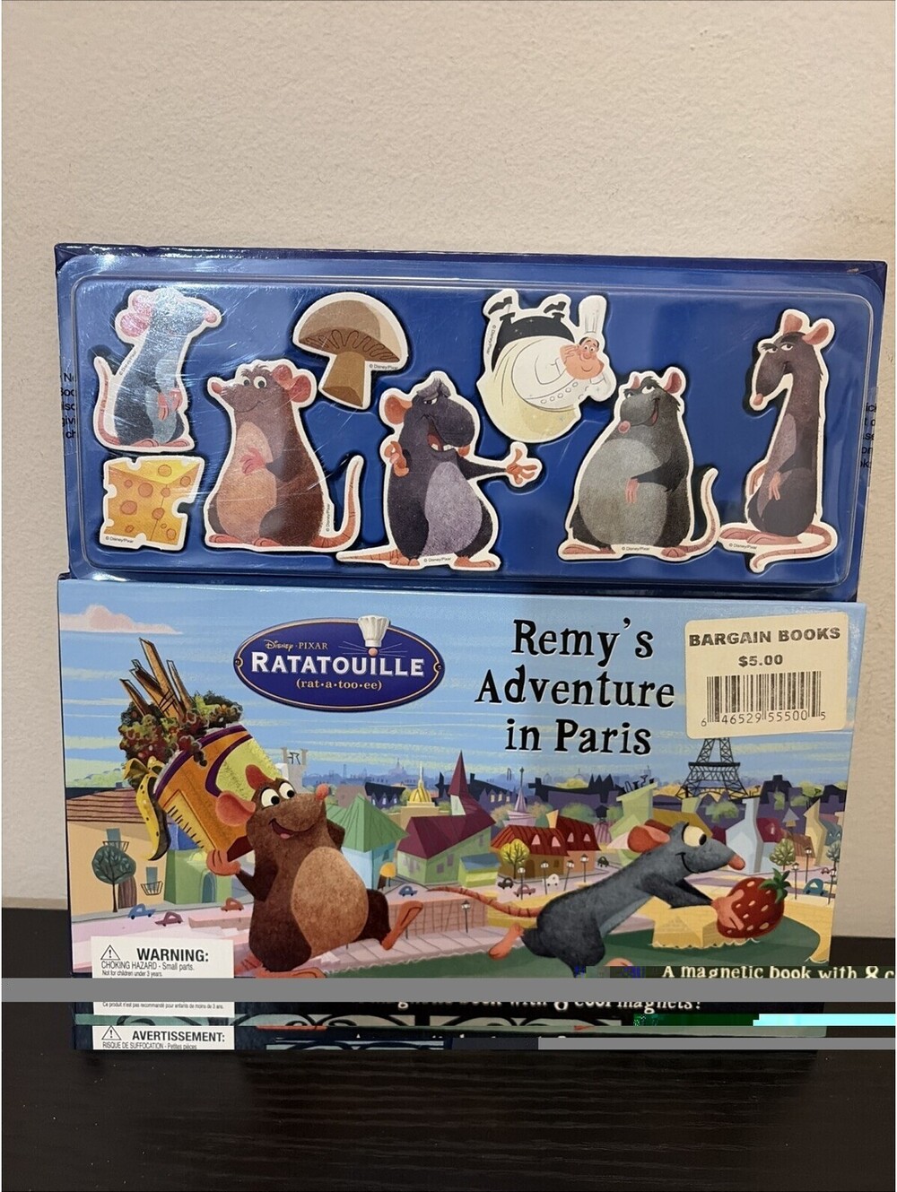Disney Pixar Ratatouille Magnetic Book Remy's Adventure In Paris Magnets NEW